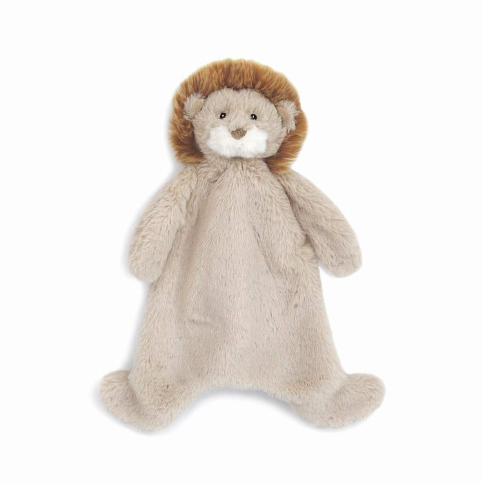 Plush lion toy on a white background