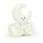 Cream plush moon and blanket tied with a ribbon.