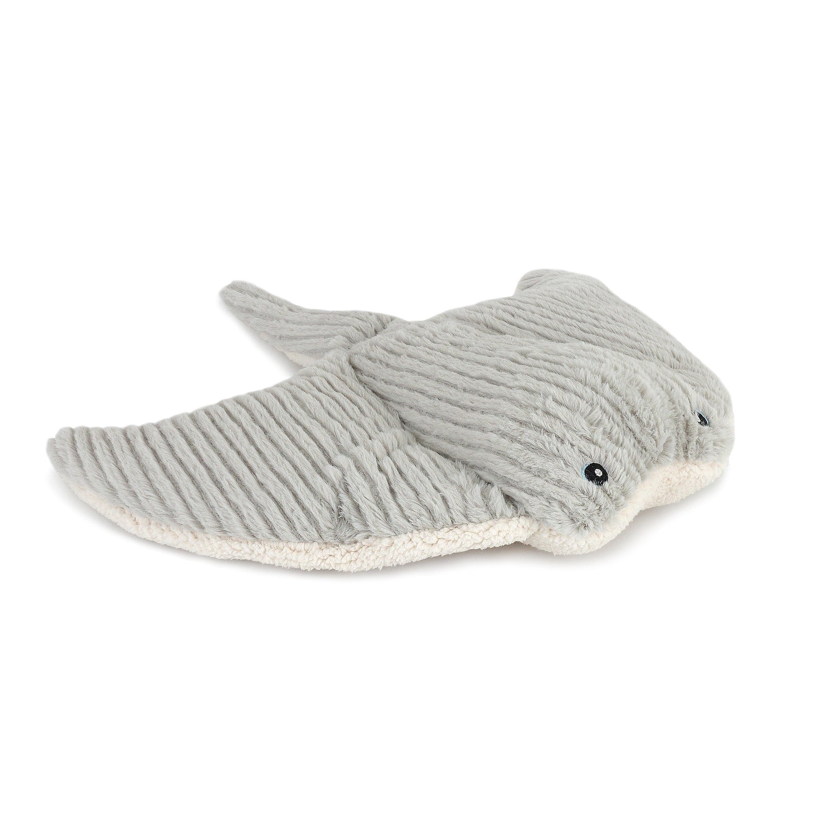 Gray plush manta ray.
