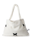 White plush Miffy character tote bag.