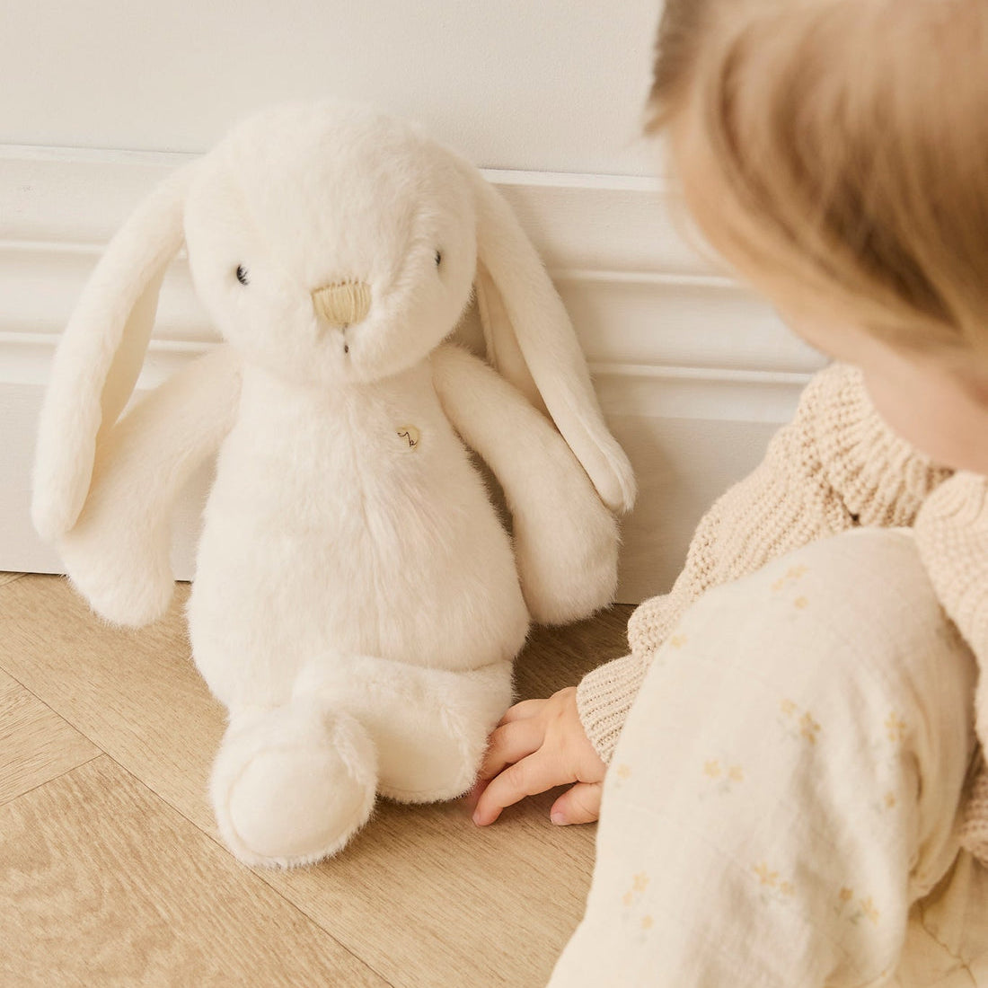 Stuffed bunny with baby.