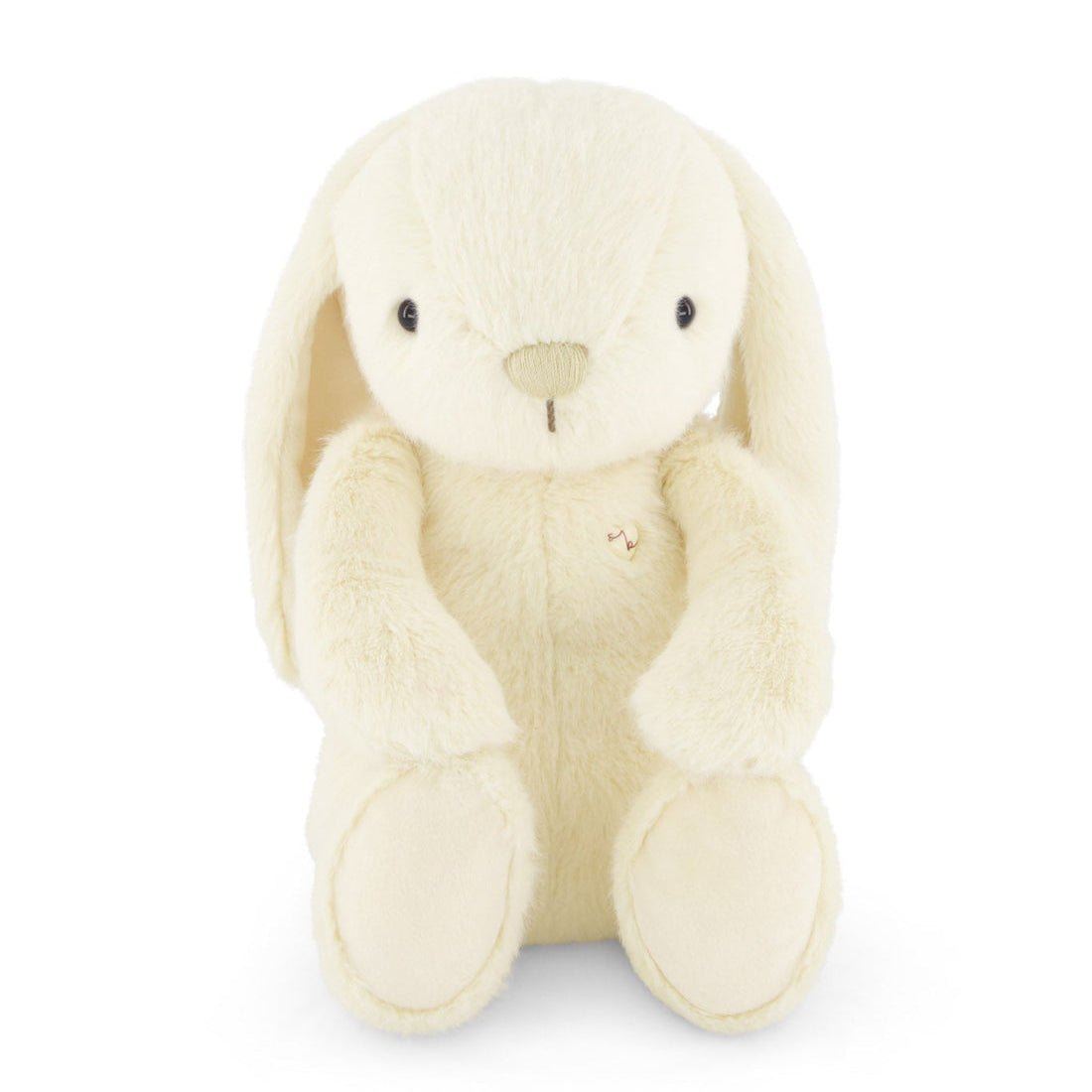 Cream-colored bunny plush toy with long ears.