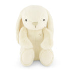 Cream-colored bunny plush toy with long ears.