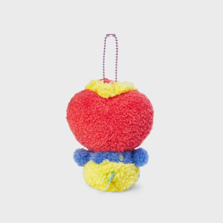 Red and yellow plush keychain.