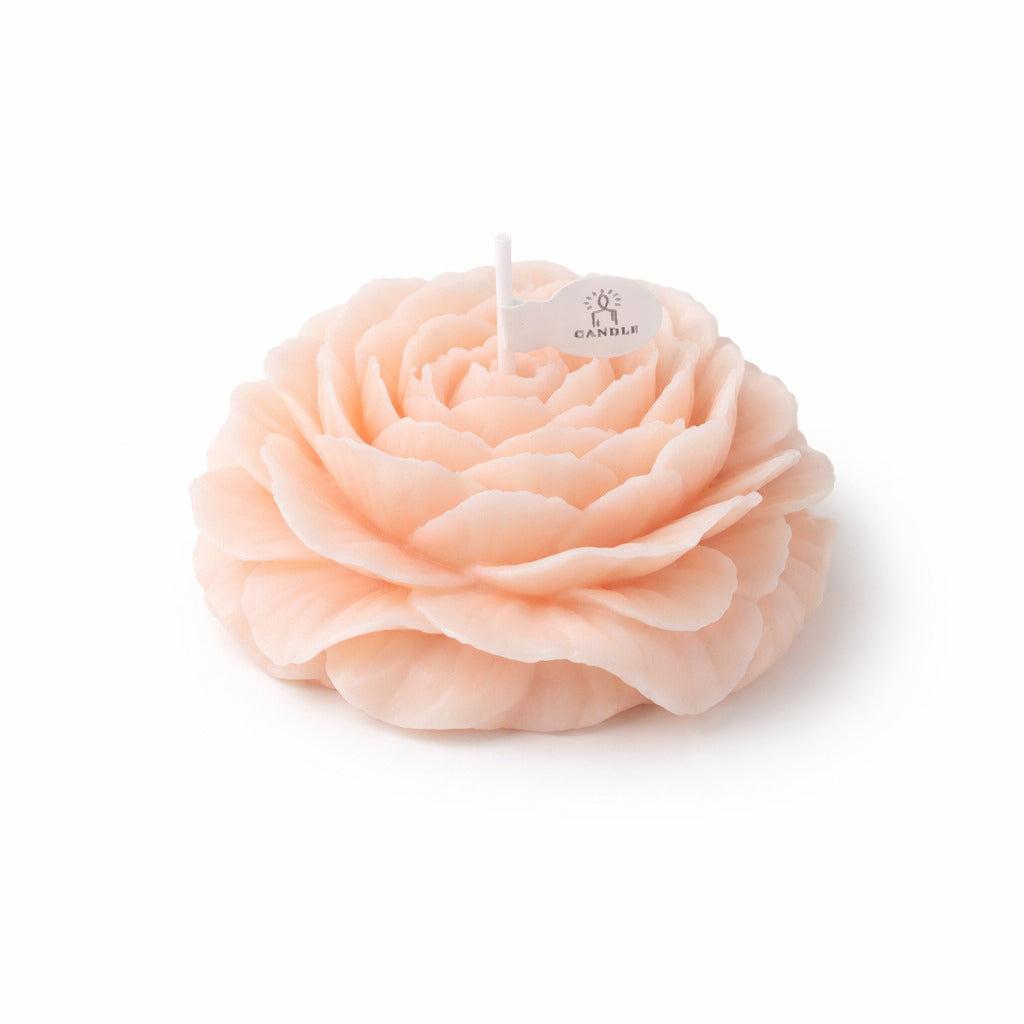 Peach peony candle by Jellycup