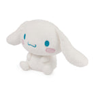 White plush Cinnamoroll toy sitting.