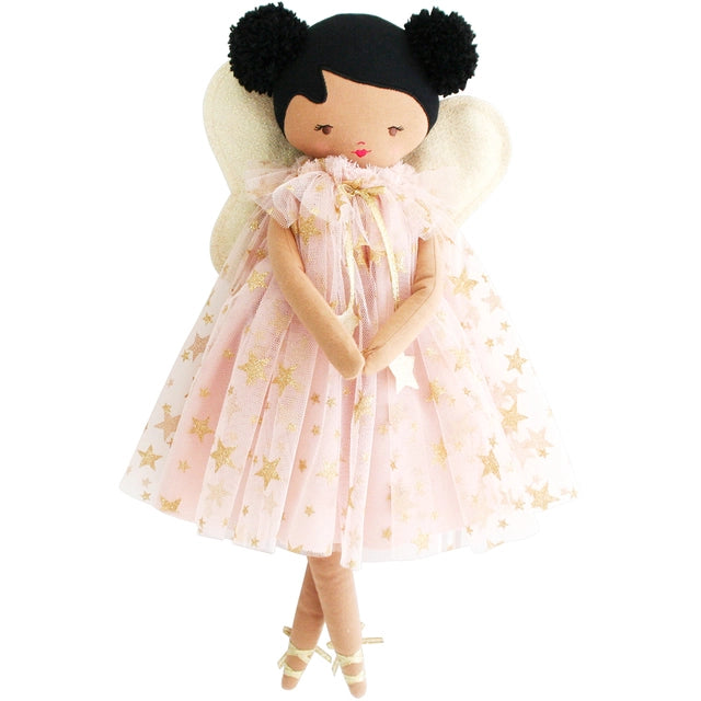 Plush fairy doll with pink star dress.