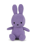 Purple plush bunny toy on a white background
