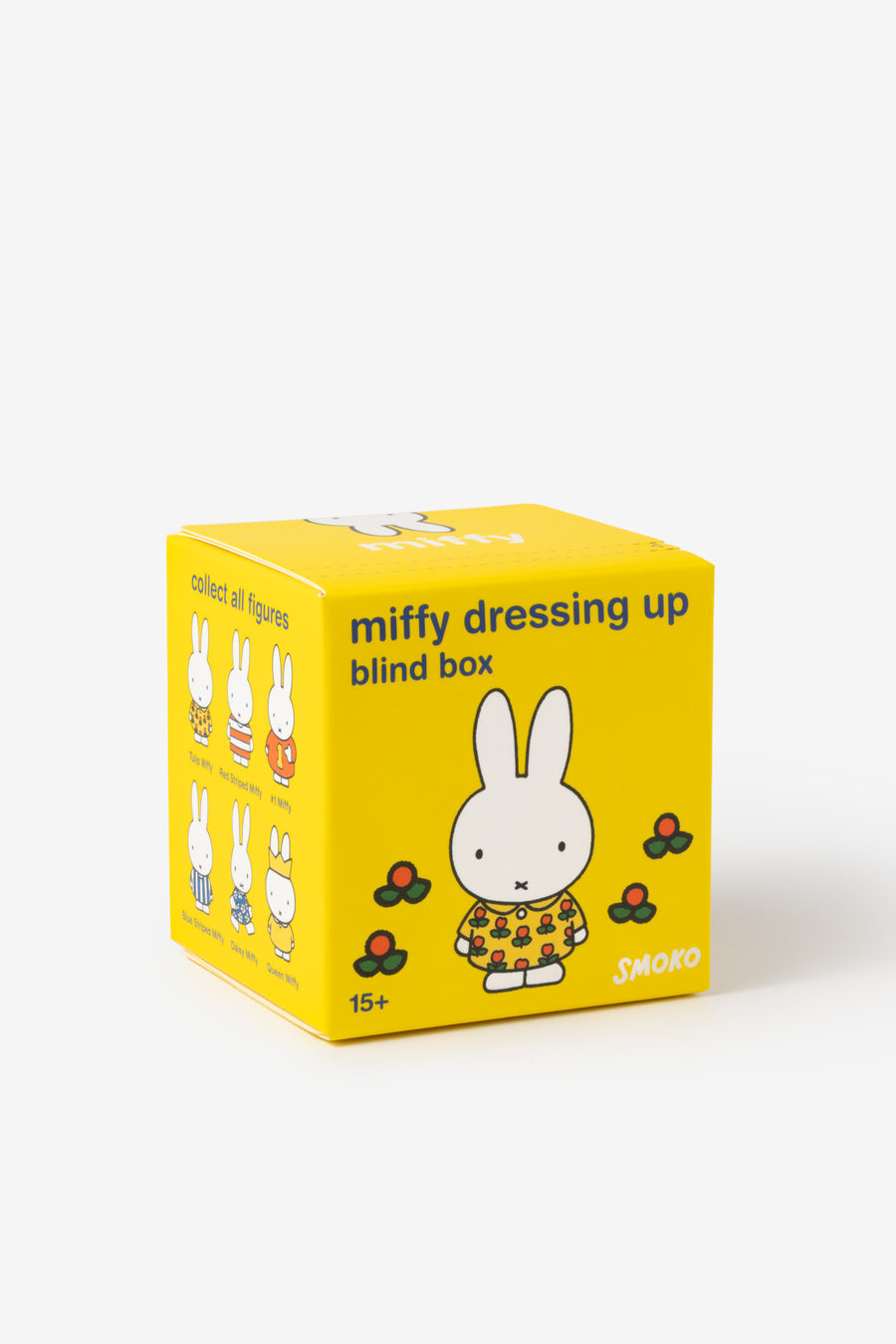 Yellow packaging box with a cartoon rabbit character on a white background