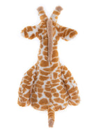 Plush giraffe toy on a white background