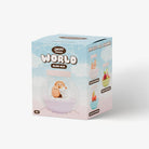 Product packaging with a cartoon design on a white background