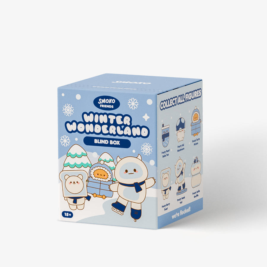 A light blue and white product box for the Sword Games 'Winter Wonderland Blind Box' featuring cute cartoon snowman characters on the front, set against a clean white background.