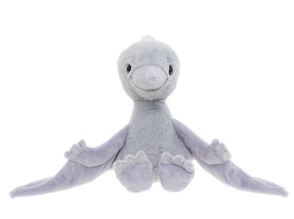Plush toy octopus on a white background