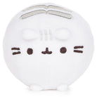 White round plush toy with a simple face design on a white background