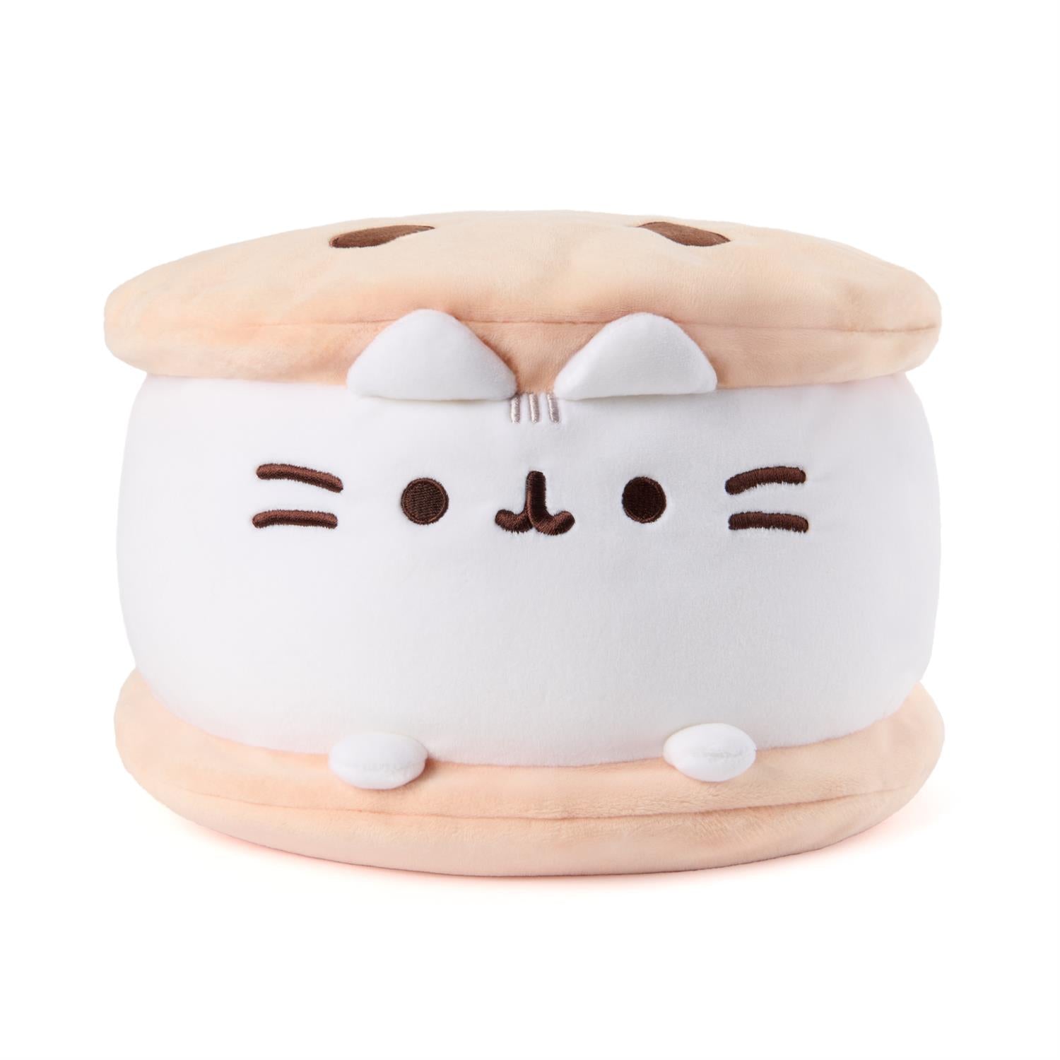 Cute cat-shaped container with a wooden top on a white background