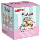 Gund Pusheen plush toy packaging with pink and blue striped design