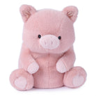 Pink plush toy bear on a white background