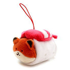 Stuffed fox sushi keychain.