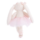 Plush bunny toy in a pink tutu on a white background