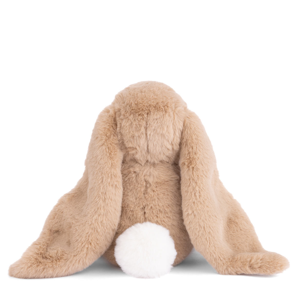 Plush toy rabbit with long ears on a white background