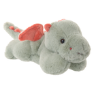 Plush toy elephant with pink wings on a white background