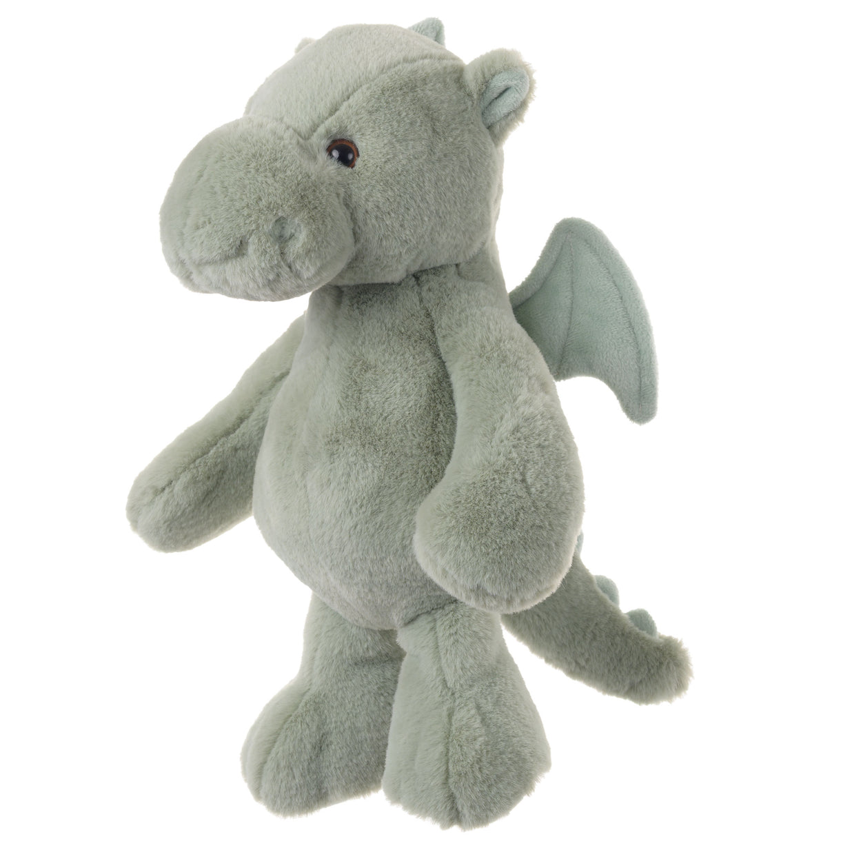 Plush dragon toy on a white background
