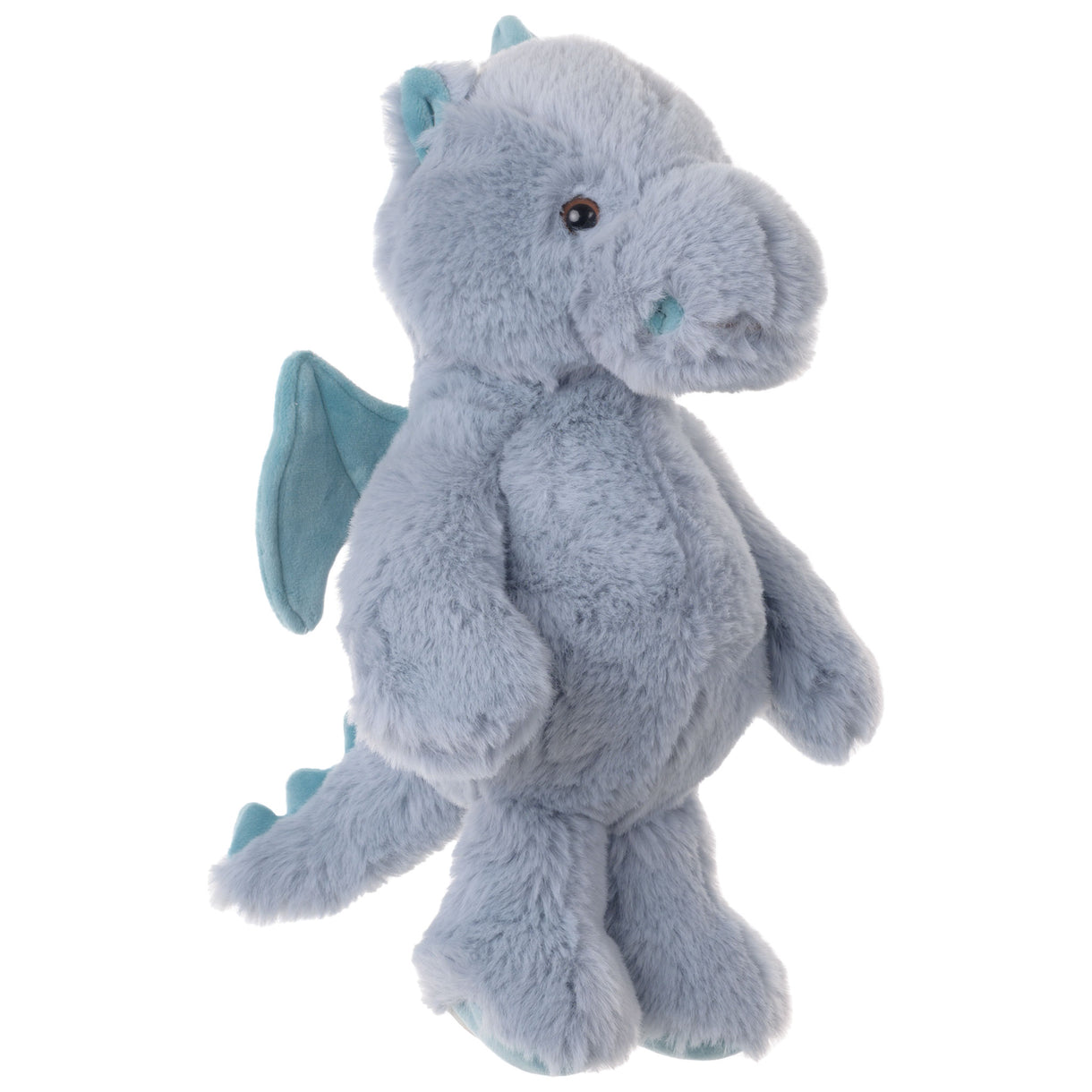 Plush dragon toy on a white background