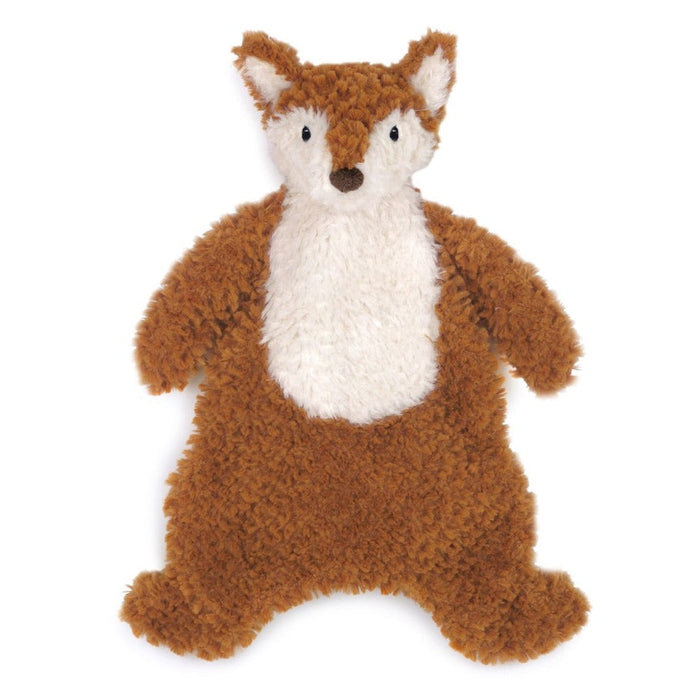 Plush toy fox on a white background