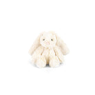 White plush bunny toy on a white background