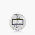 Round container labeled 'Sparkling Cuveé' with decorative design on a white background