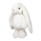 White plush bunny toy on a white background