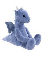 Plush dragon toy on a white background