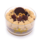 Cookies and cream dessert in a clear container with 'Jellycup' branding on a white background