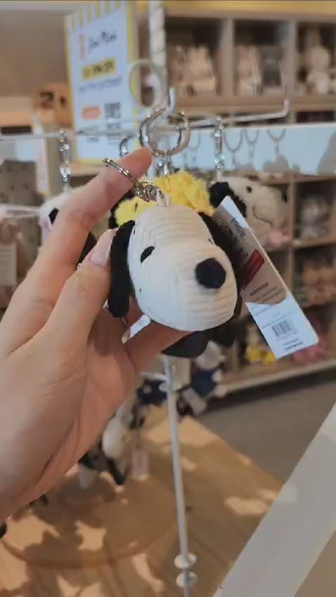 Keychain Plush PEANUTS SNOOPY HEAD Cream Corduroy 2