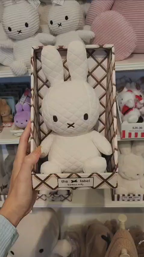 【Miffy 】 Miffy Corduroy Soft Plush Stuffed Bunny - Small, Cute Rabbit