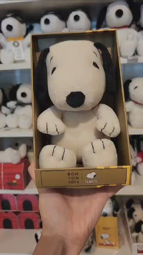 Plush PEANUTS SNOOPY Mini Corduroy Cream in giftbox 7