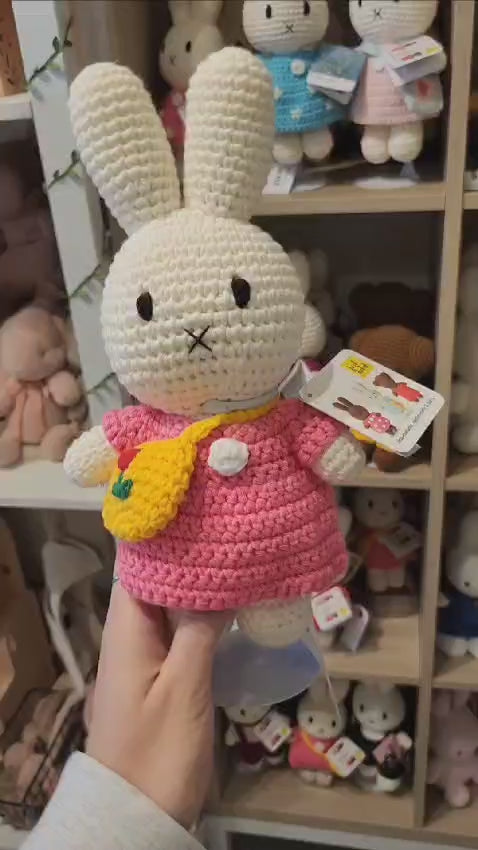 Miffy and her flower bag by Just Dutch - Pink/Yellow flower – JINI