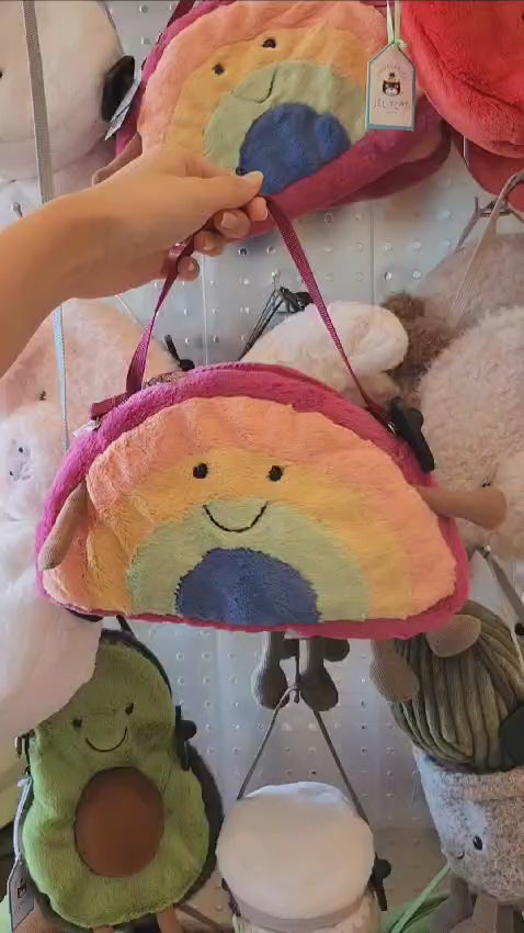 JELLYCAT Amuseable Rainbow hand bag Plush discount New with Tags