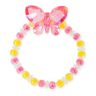 Butterfly-shaped hair clip with colorful beads on a white background