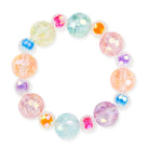 Colorful beaded bracelet on a white background