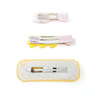 Three hair clips with alligator clips.