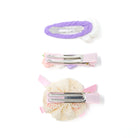 Three hair clips on a white background.