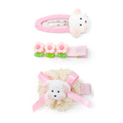 Three hair clips.