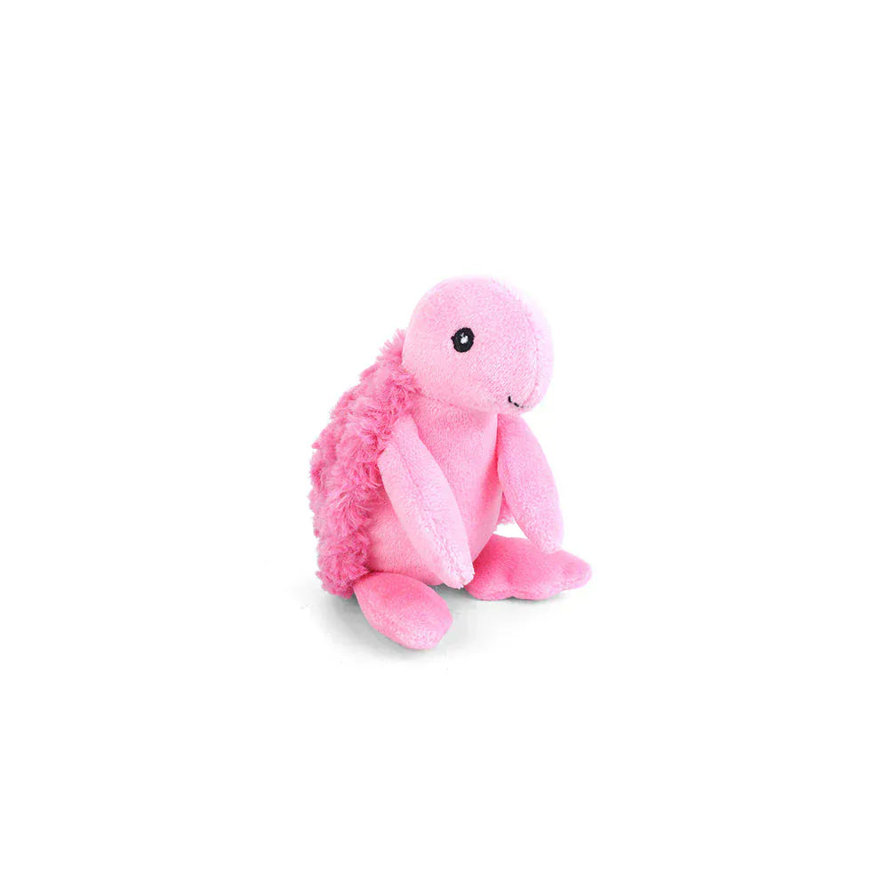 Pink plush toy on a white background