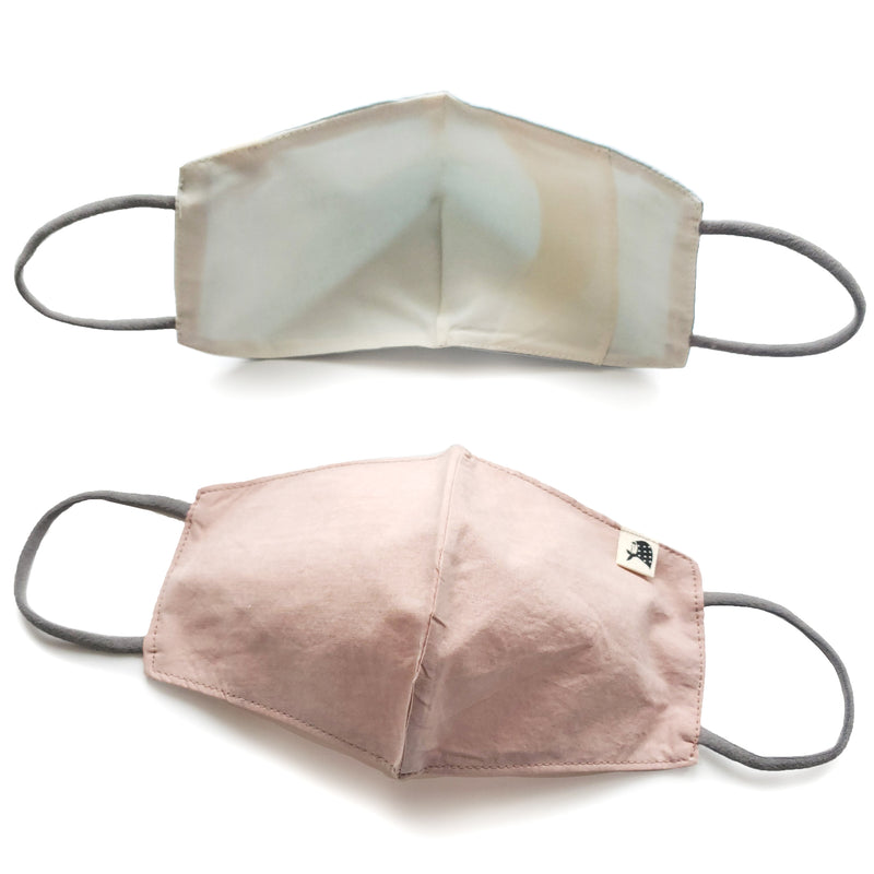 KIDS Reusable/washable Cotton Mask - Elastic ear loops/Contour (Solid)
