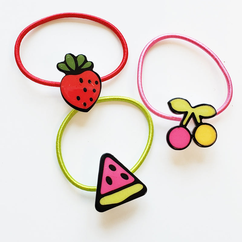 Mini Hair band (set of 3) - Strawberry, Cherry, Watermelon