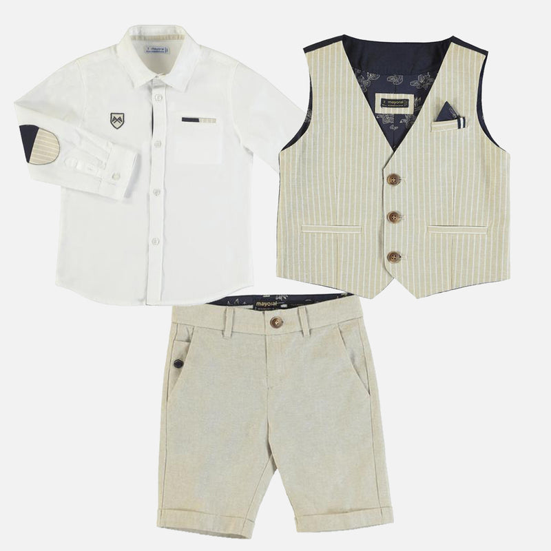 3-piece Shirt, Shorts & Vest set