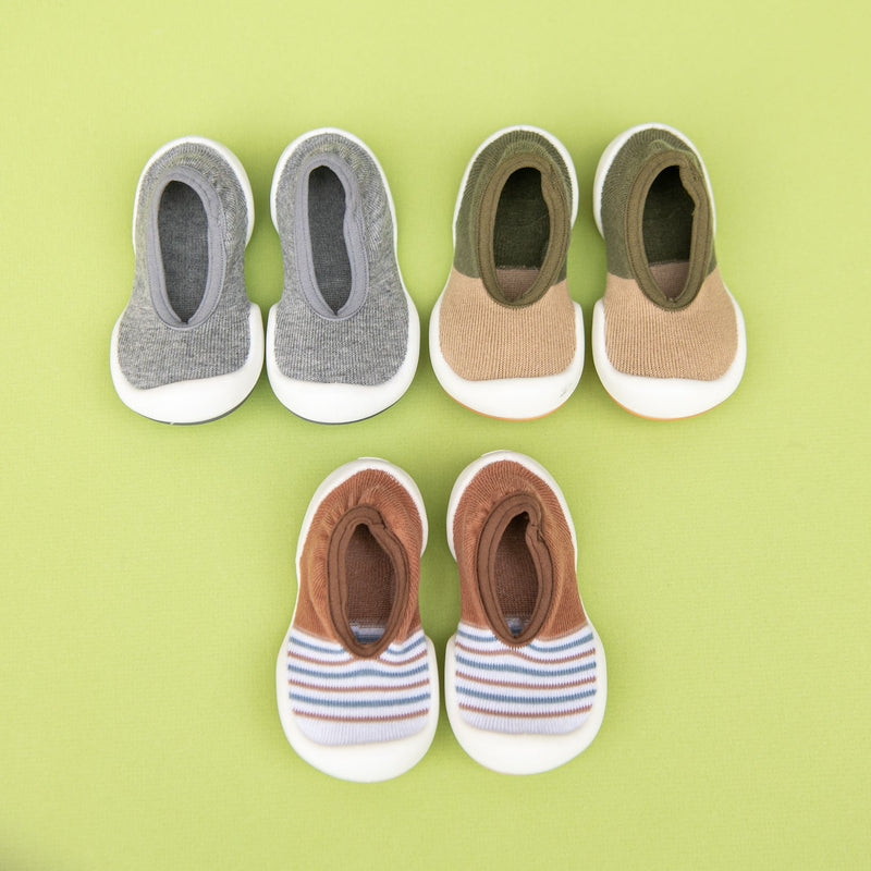 Komuello Baby Shoes - Flat-Color Block Olive