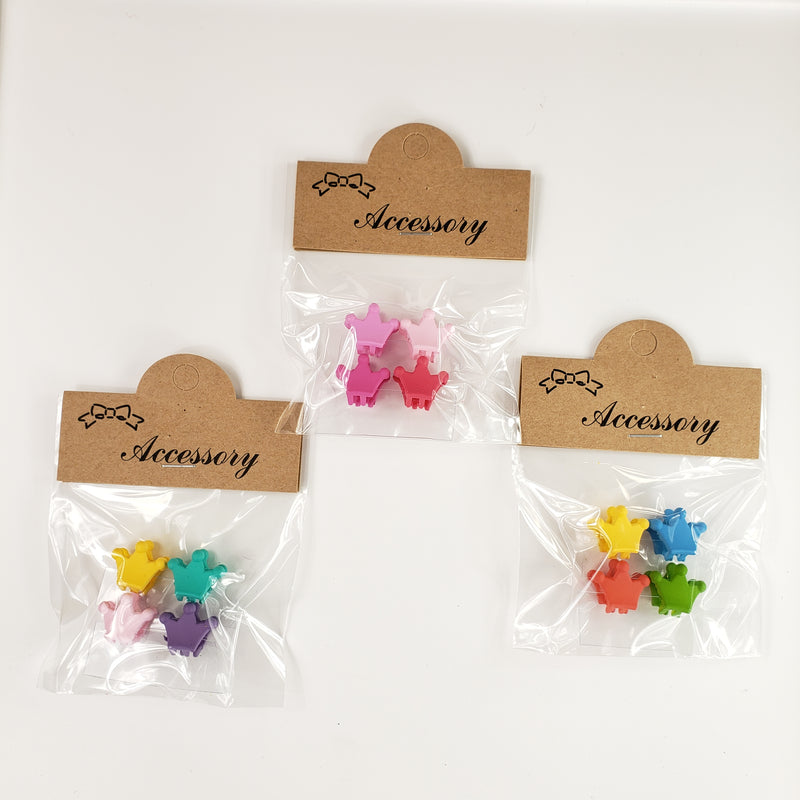 Mini clips (pack of 4) - crown