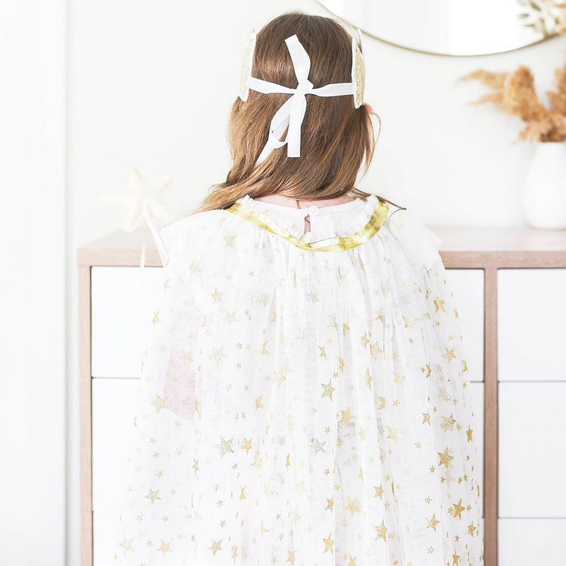 Tulle Star Cape Ivory